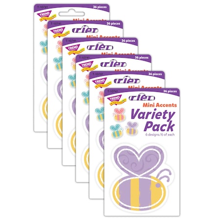 Trend Garden Bees Mini Accents Variety Pack, 216PK T10741